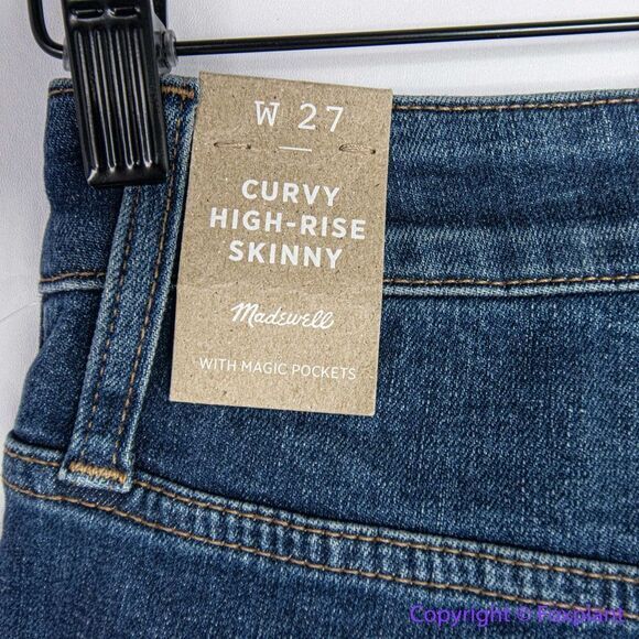 NEW Madewell Curvy High-Rise Skinny Jeans in‎ Lanette Wash, 27 - Picture 10 of 15